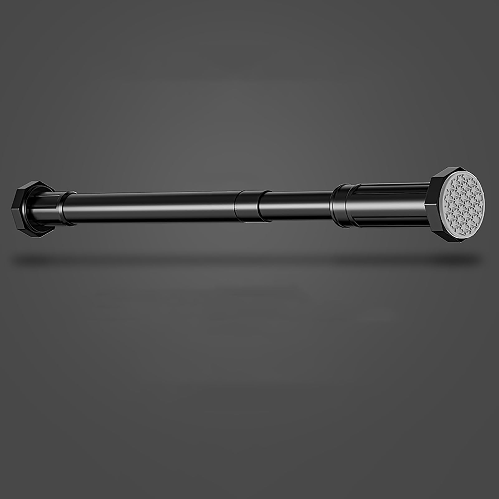 Asta Appendiabiti Regolabile in Acciaio Inox, Barra Appendiabiti Multifunzionale per Guardaroba, Asta telescopica per bucato, Appendiabiti da Porta, Armadio (Nero)