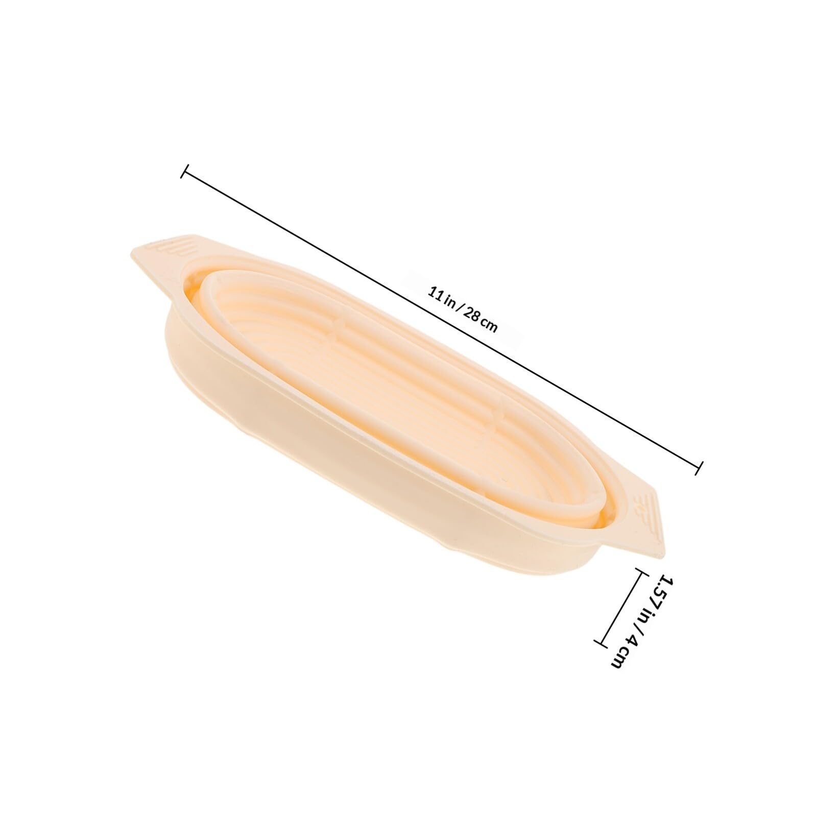 Juego de Cestas de Fermentación para Pan en Silicona Flexible Beige, Cesta Ovalada y Bol Pequeño para Masa Madre, Cortador de Acero Inoxidable, Espátula, Batidor y Brocha
