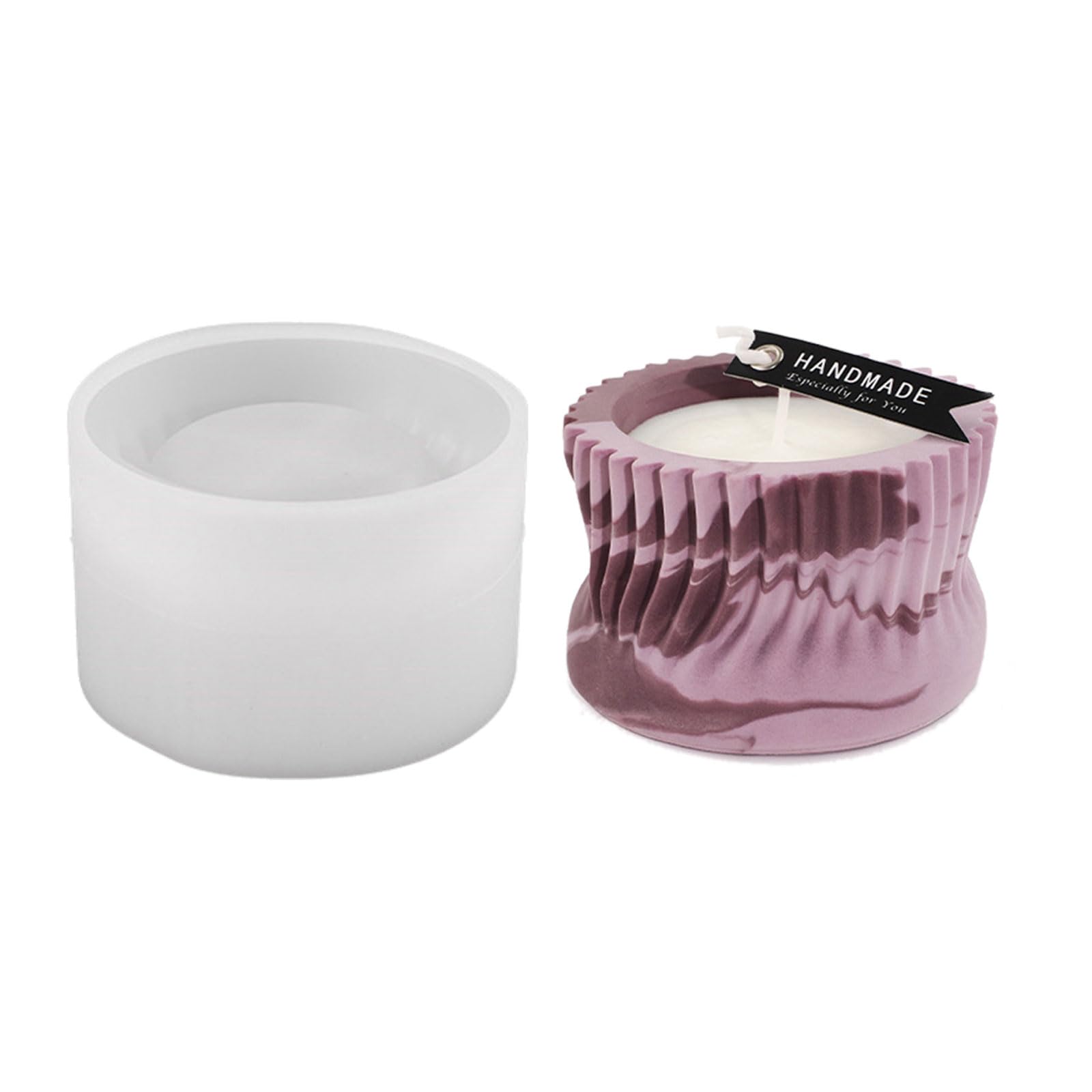 Yhplxyuus Cylinder Candlestick Molds Cylinder Holder Molds for Making Candlestick Tealight Holder Room Decorations Craft Storage Jar