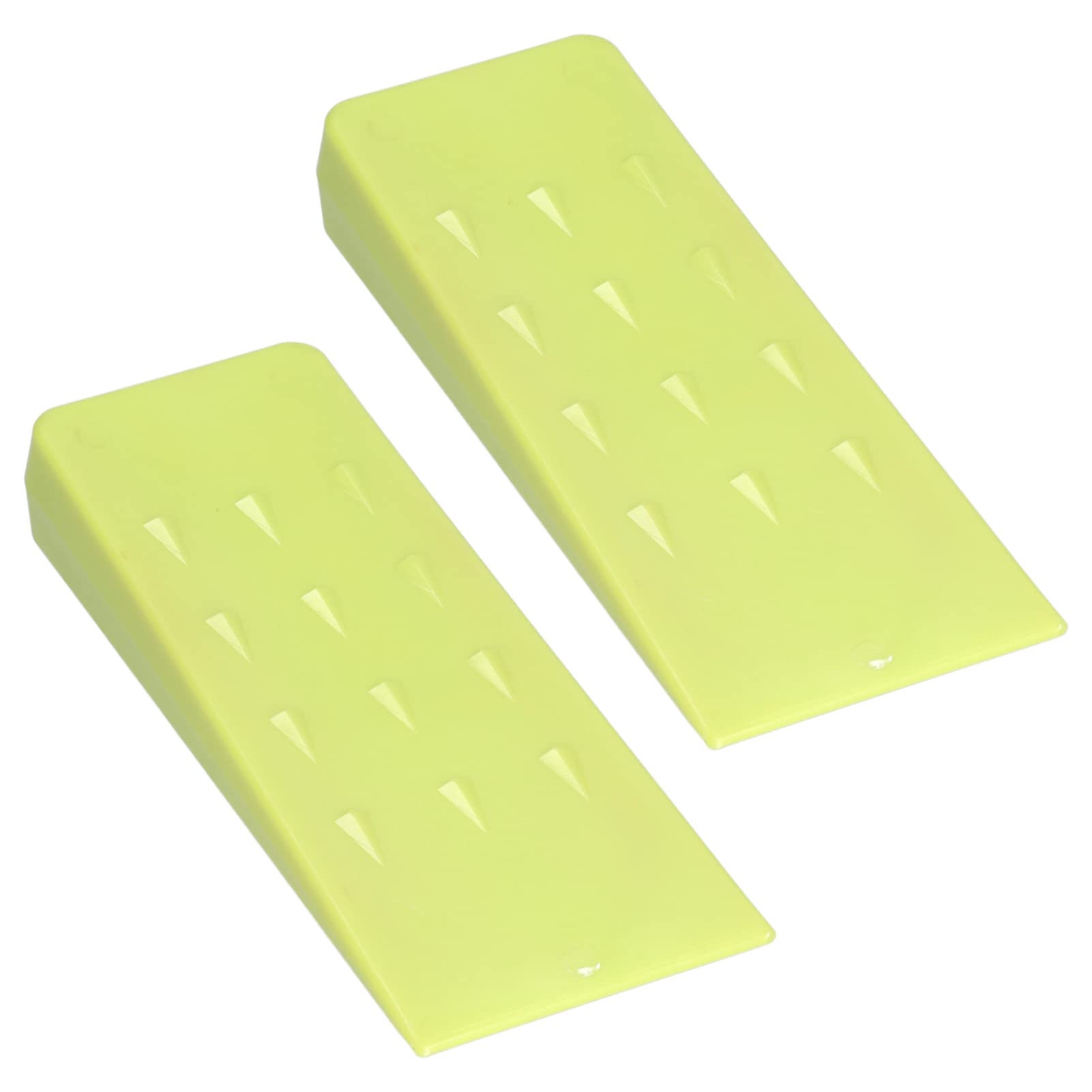 2 Pcs 8 inch Chainsaw Wedges | High - Friction Log Splitting Wedges for Secure Tree Felling | Plastic Felling Wedges for Chainsaws/Log Splitters | Green Color, 600g