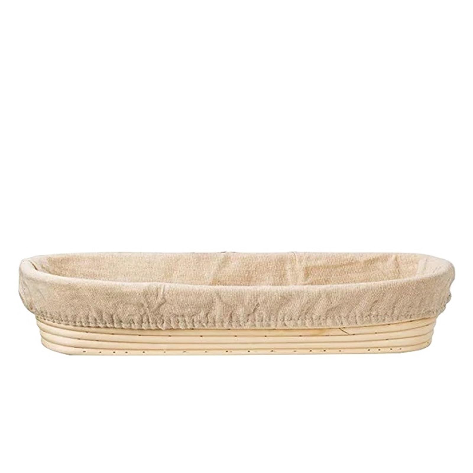 bread proofing basket, Rattan Handmade Wicker Baking Bowl Dough Fermentation Basket For Bread(Baguette 34X10X5)