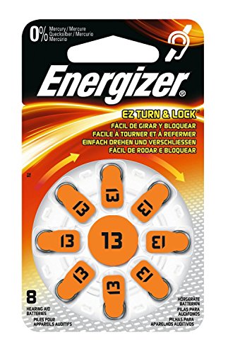 Preisvergleich Produktbild Energizer 12 Stück je 8 Batterien Hörgeräte Zink Air Turn & Lock N ° 13