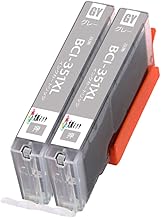 Canon 351 350 XL Canon BCI-351XL GY Gray 2 Pack High Capacity Compatible with PIXUS MG7530, MG7530F, MG7130, MG6730, MG6530, MG6330, iP8730, Compatible with Latest IC Chips, Remaining Level Indicator