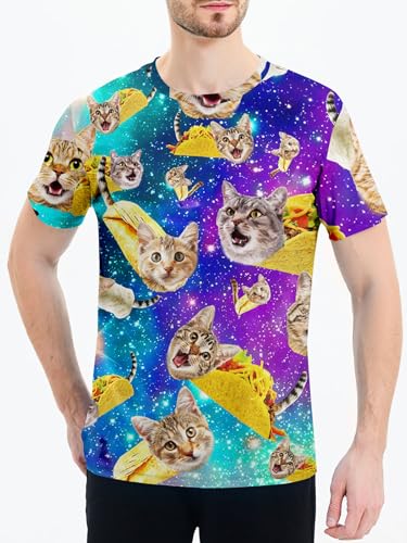 RAISEVERN Unisex Summer T-Shirts Crewneck Cool Short Sleeve Funny Graphic Print Top Casual Tees3