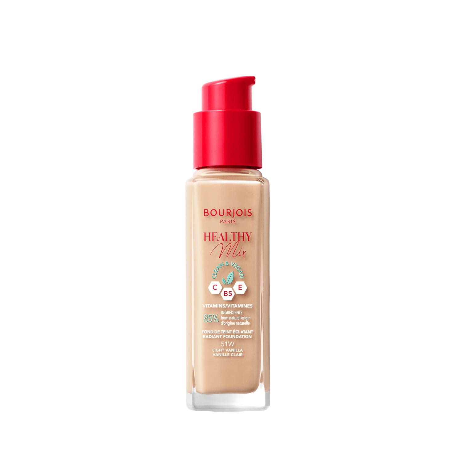 Bourjois Healthy Mix Podkład do Twarzy, 51 Light Vanilla, 30 ml
