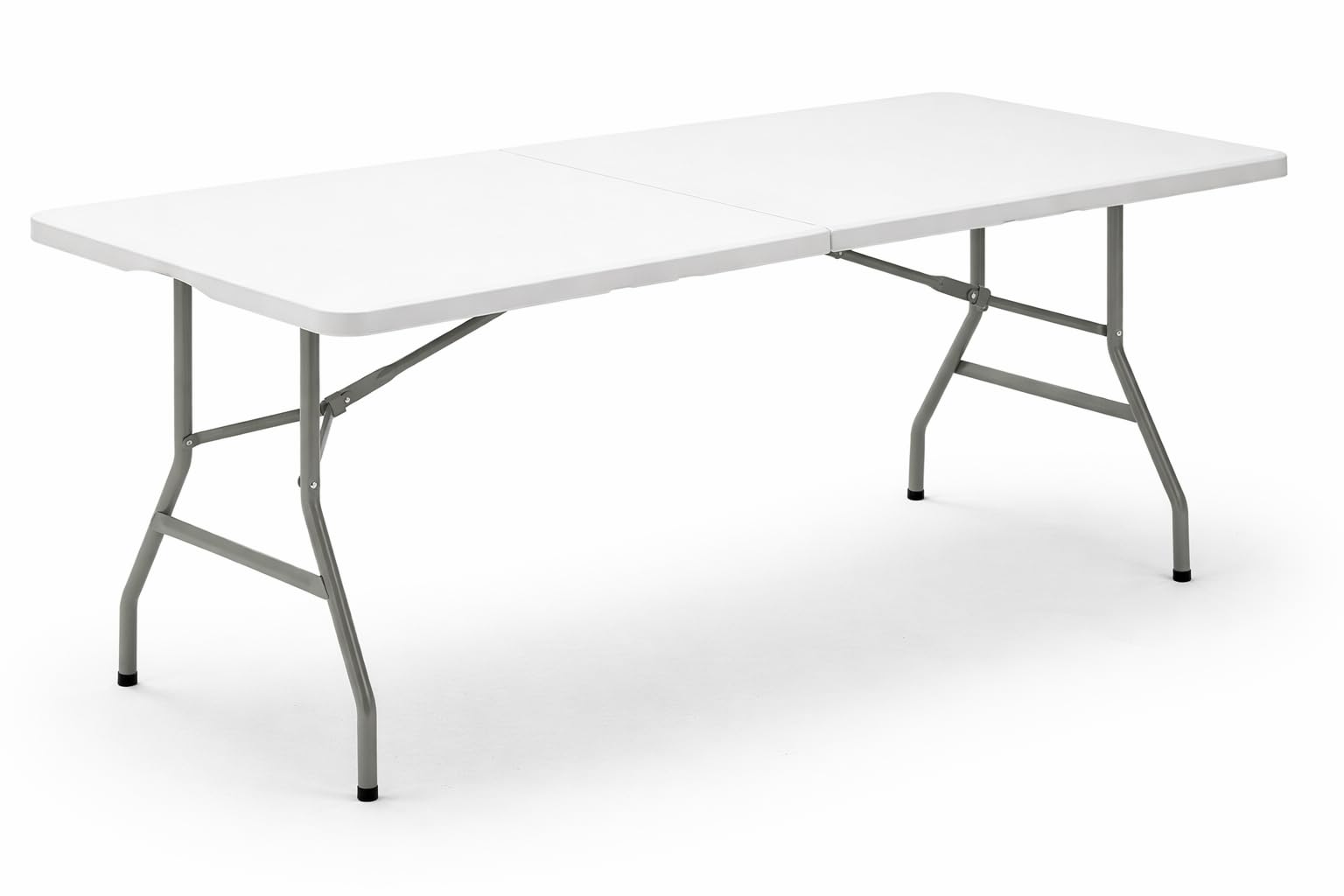 DUPI Mesa Plegable Portátil Maleta para Camping y Eventos | Fácil Transporte y Almacenamiento | Resina Fácil de Limpiar | Bloqueo de Seguridad y Asa | (Blanco, 180 cm)