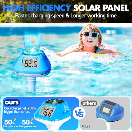 Image of DeeprBlu Floating Solar Pool Thermometer with Extra Large Backlit Display