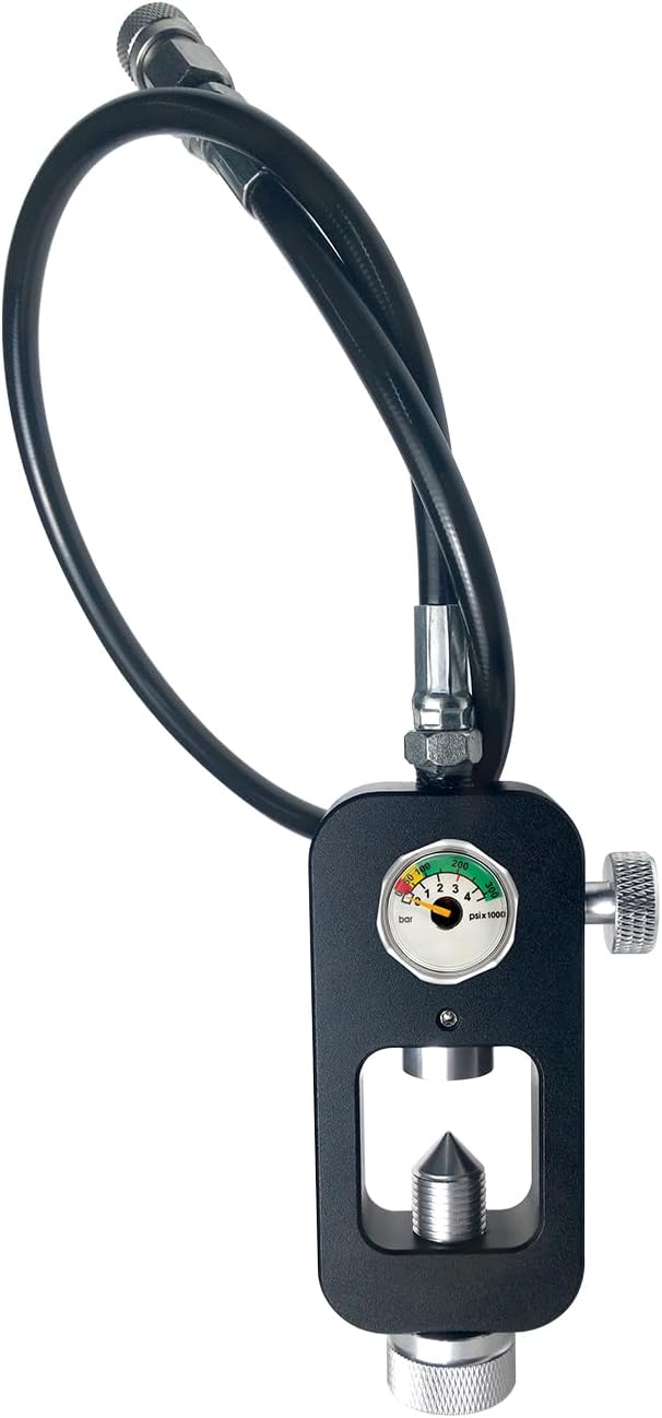 Scuba Tank Refill Adapter Support 3000Psi High Pressure 8mm Scuba Adapter PCP Paintball HPA Tank Fill Station Quickly Introduce Small Scuba Tank from The Larger Tank