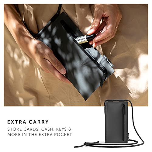 Native Union Sling Tech Carrier – Water-repellent Adjustable Crossbody Pouch for Phone & Essentials, Stores Cards, Cash, Keys & More – 2 Zippered Compartments with Light Protection (Slate)4