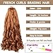 French Curl Braiding Hair 26 Inch 8 packs Bouncy Loose Wavy French curly Braiding Hair 30# French Curl Crochet Hair Extensions (26 inch 8 packs, 30)