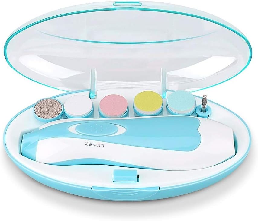 Baby Nail Trimmer, Upgraded Safe Electric Baby Nail Clipper, Baby Nail File with LED Light for Newborn Toddler & Kids Toes and Fingernails - Care, Polish & Trim