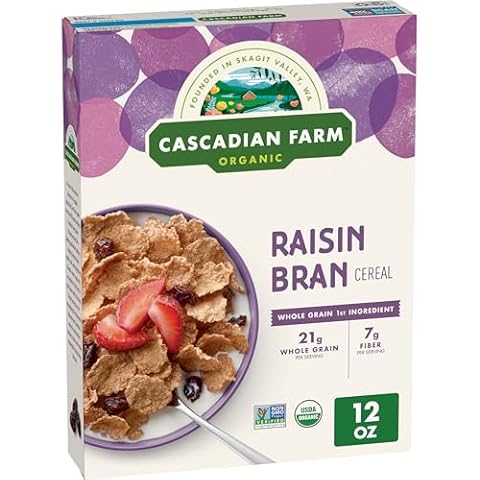 Cascadian Farm Organic Raisin Bran Cereal, 12 oz Cover