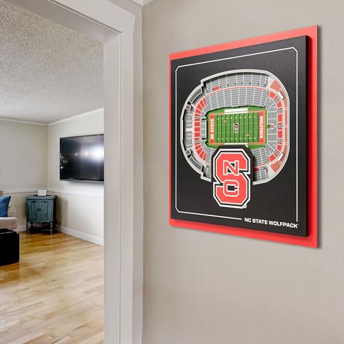 Image of YouTheFan Officially-licensed NCAA Stadium Series 3D Wall Art - multi-layer team stadium replica, detailed sports fan gift, indoor decor