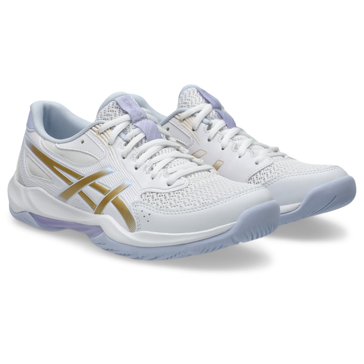 Asics Women's Gel-Rocket 12 Volleyball Shoes, 8.5, White/Champagne