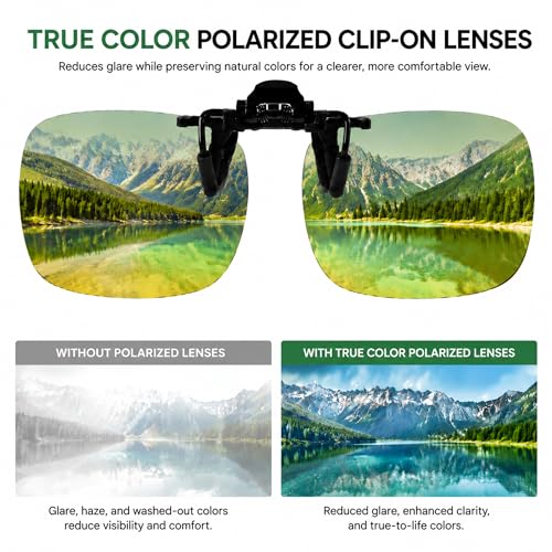 Image of Clip on Anti Blue Light Filter Glasses UV Blocking Anti Eye Strain Unisex (Night Driving Yellow A)