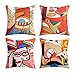 Topfinel Housse de Coussin Picasso 45/45 cm pour Canapé Salon Decorative Chaleureuse Lot de 4 Taie d'oreiller Carré Coton Lin Brodé Multicolore Scandinave Design Visage Abstrait Vintage Artistique