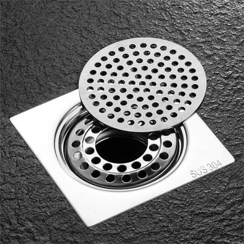Armyjy Bonde d'évier de douche en acier inoxydable, filtre à cheveux pour évier de salle de bain et de cuisine (10 cm) – vue 9