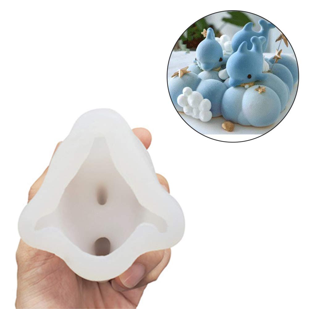 2x Delfin-Silikonformen – 3D Meeresdelfin, Für Seife, Kerzen, Harz, Schokolade