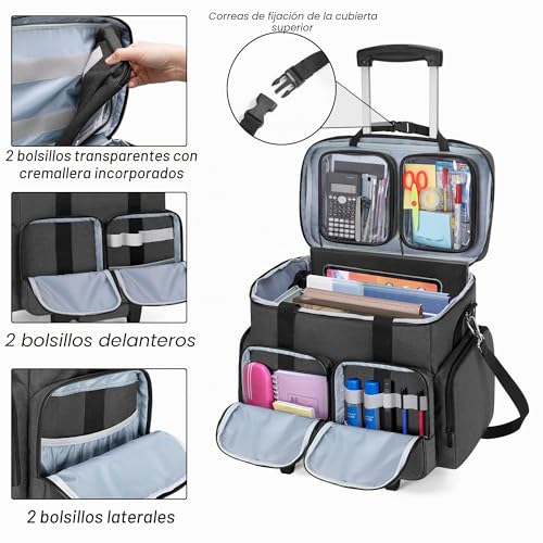 Bolsa de profesor con ruedas ideal para llevar tus proyectos de artesanía 3