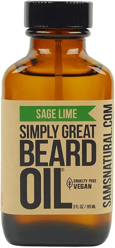 Simply Great Beard Oil Óleo para Barba com Fragrância de Sálvia e Limão Sage Lime, Vegano, 90 mL