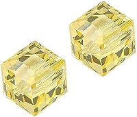 Vista 11 de 50 piezas Adabele cuentas austriacas de 6 mm de cristal facetado en cubo amatista sueltas, compatibles con cristales Swarovski Preciosa 5601 SSC611