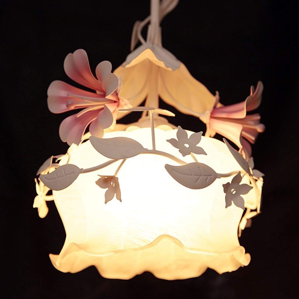 PZ LV Chandeliers, Single Head Small Iron Wreath Shepherd Flower Creative Staircase Restaurant Long Chandelier E27