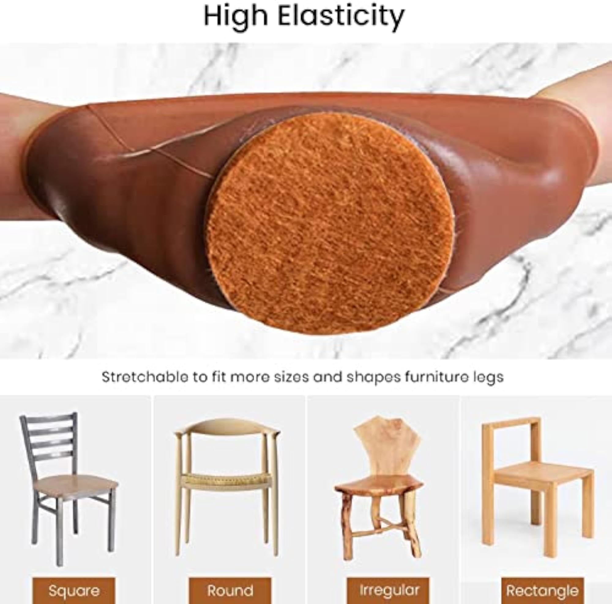 Silica Gel Round Base Chair Leg Caps Pads