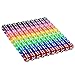 Blulu 6-Sided Games Dice Set, Colored Dice with Black Velvet Pouches for Playing Games, Like Board Games, Dice Games, Math Games, Party Favors and More (100 Pieces Multicolored A, 16 mm)