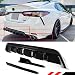 Fits for 2018-2019 Toyota Camry SE XSE Glossy Black GT Style Shark Fin Rear Bumper Diffuser + Side Corner Apron Spat Valance