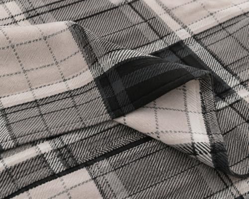 Image of Super Premium Quilt Cover Double Bed with Zipper Blanket Cover /rajai Cover /Comforter Cover /Duvet Cover King Size Soft Cotton Skin Friendly Stuff 90x100 Inches, Charcoal Grey Black | TC - 300