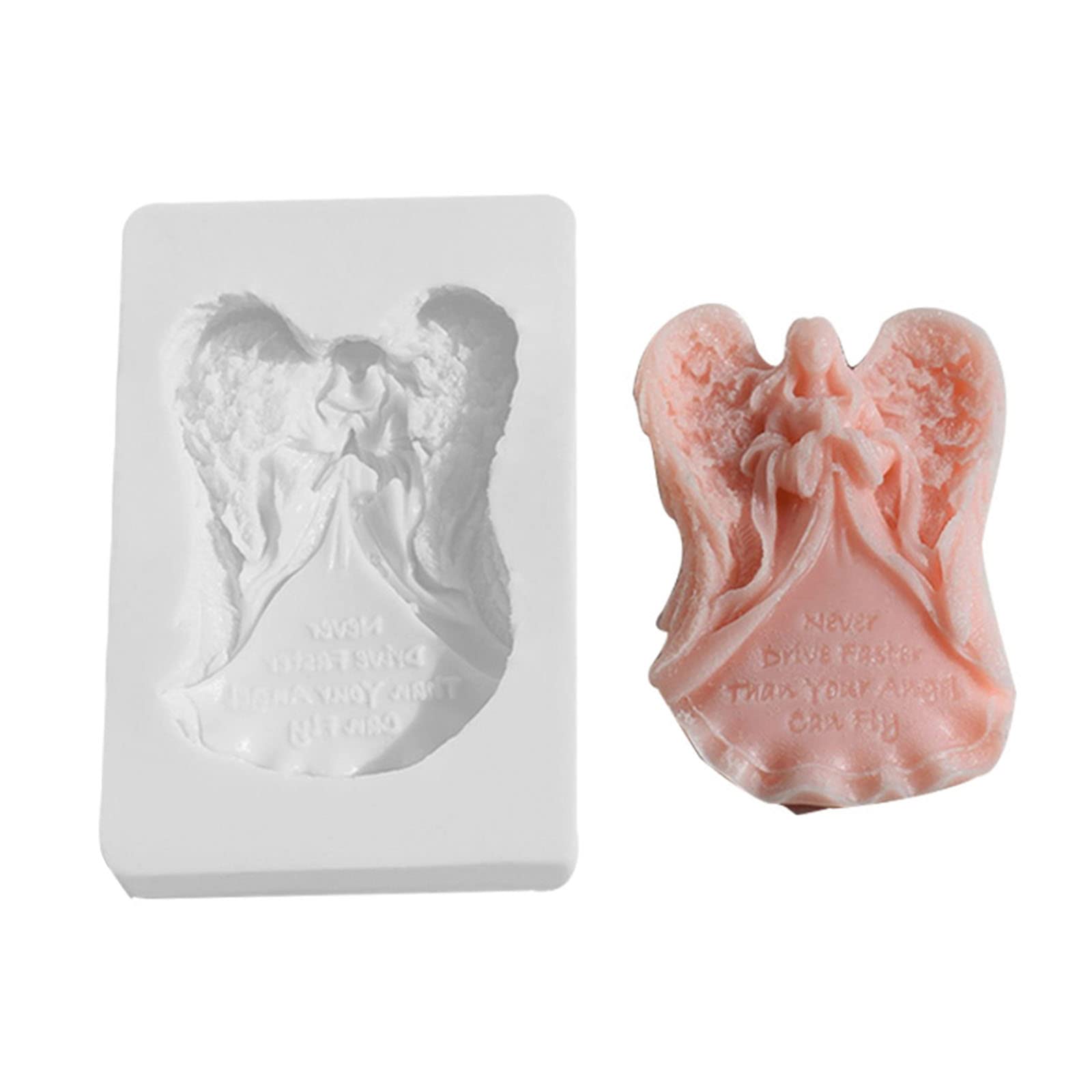 Xinsheinelry Pray Angel Cake Plaster Mold Angel Wings Portrait Aromath Chocolate Fondant Mold Baking Tool Molds for Baking