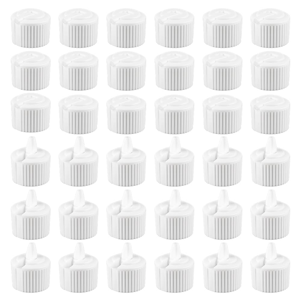 Bouchons distributeurs à rabat 24/400 OLYCRAFT réutilisables pour flacon plastique et shampooing