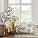 Levtex Home - Kamira Ochre Quilt Set - Full/Queen Quilt and Two Standard Shams - Bordered Floral - Ochre, Grey and Cream - Quilt (88x92in.) and Shams (20x26in.) - Reversible - Cotton