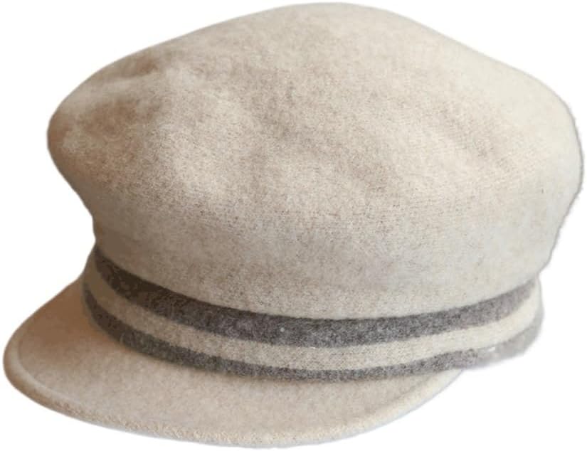 JSEIAJB Solid Color Octagon Woman Autumn and Winter Beret Version of Everything British Retro hat Woman(Black)