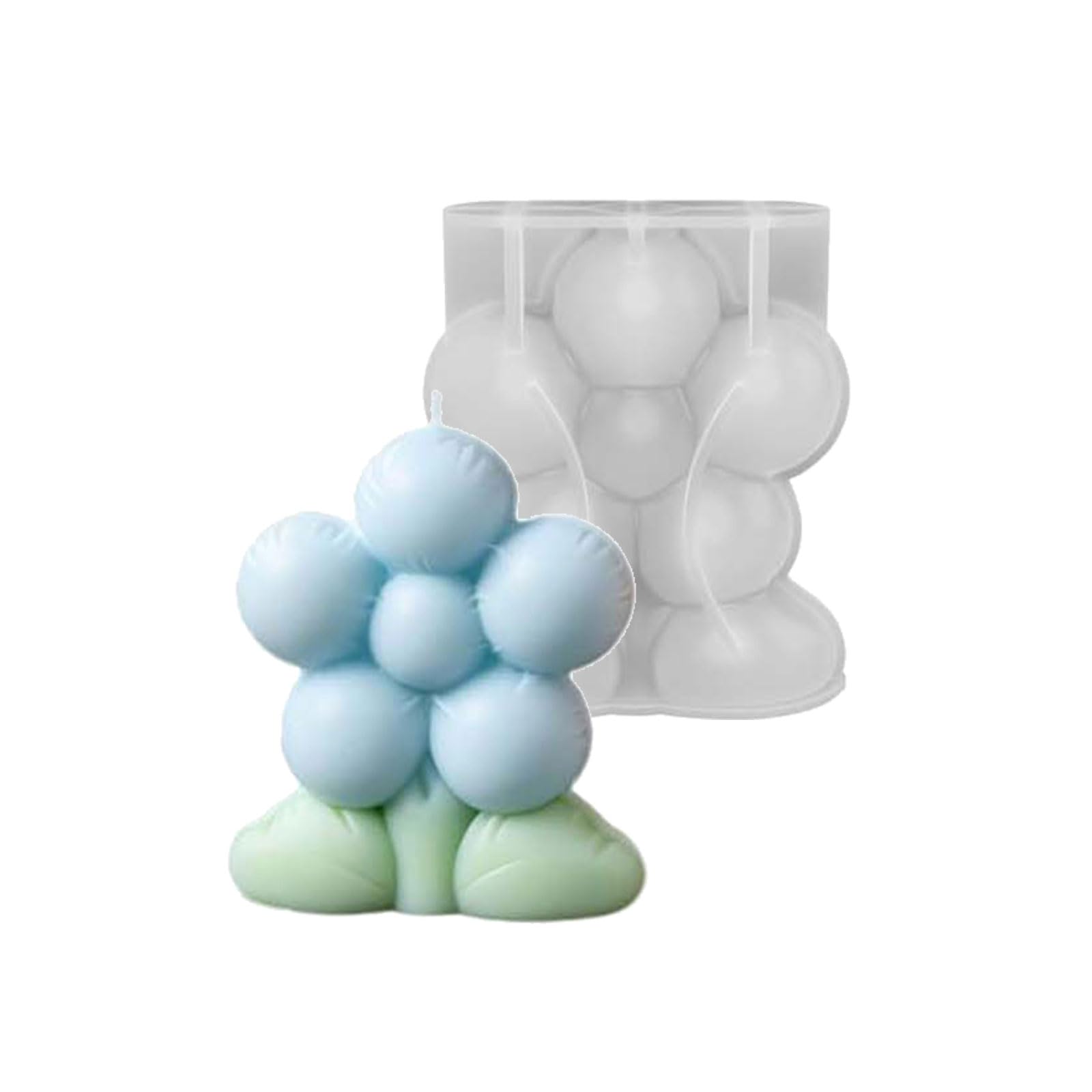 Mekalero Realistic Balloon Flower Silicone Molds Easy Demolding Silicone Baking for Soap Resin Casting Balloon Flower Shape Candlewax Cast