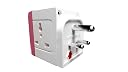 rts 3 Pin Multi Plug Socket-Universal Travel Adapter with Individual Switch Safety Shutter LED Indicator-3 Way Plug Extension for Computer, PC, Printer, Laptop, Television, Phone,iPad,DSLR Camera Pink gallery image