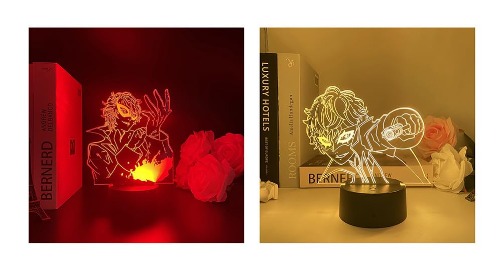 ペルソナ5 主人公　雨宮蓮　3Dクリスタル ライトアップ用LEDスタンドおまけ付 3Dクリスタル ペルソナ5 主人公 雨宮蓮 - メルカリ