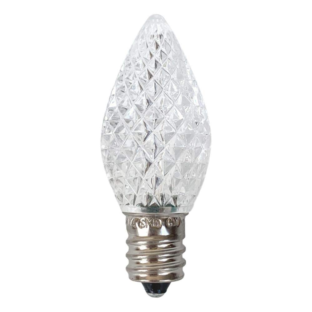 EZLS C7 Faceted Cool White LED Bulb - C7 Cool White Faceted Replacement Bulb