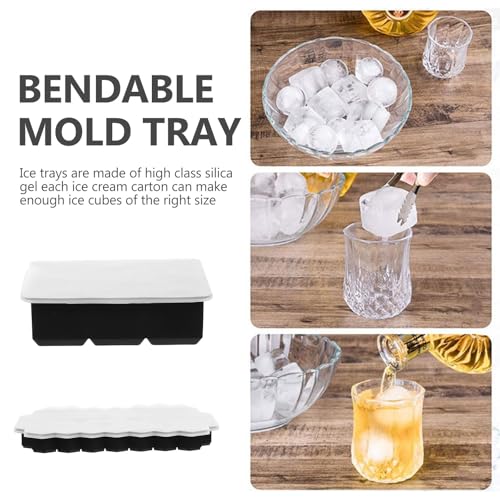 Set de moldes para hielo de silicona flexible miniatura 6
