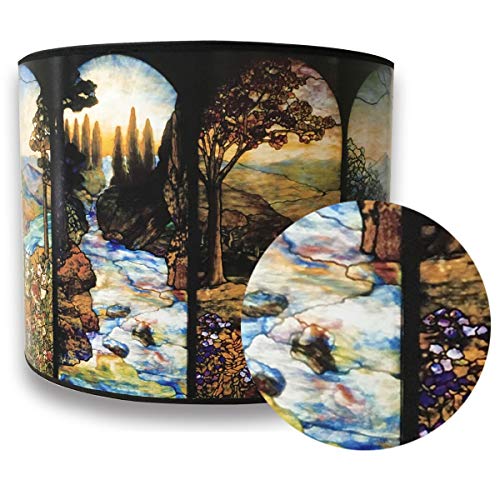 Image of Royal Designs, Inc. Trendy Decorative Handmade Drum Shade, Made in USA, 12in, HBC-8032-12-2, 4 Seasons - 2 Pk