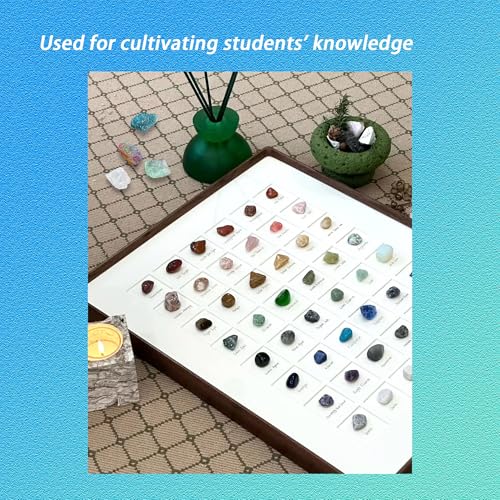 Image of Moh's Hardness Test Kit - Include 10 Rock Mineral Specimens and 1 Unglazed Porcelain Streak Plates for Exploring Identifying Studying Geology and Earth Science