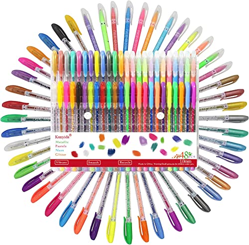 Set de bolígrafos gel multicolor con estuche, 48 piezas miniatura 1