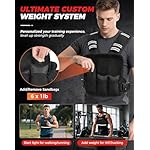 BAGAIL Adjustable Weighted Vest for Women & Men, 4-10lb/12-18lb/20-32lb Weight Vest for Home Workouts with 6 Ironsand Weights, Reflective Rucking Vest for Walking, Running, HIIT & Strength Training - Image 2