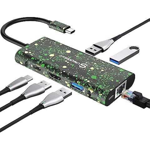 UtechSmart 6 in 1 USB C to HDMI Adapter with 1000M Ethernet Cover