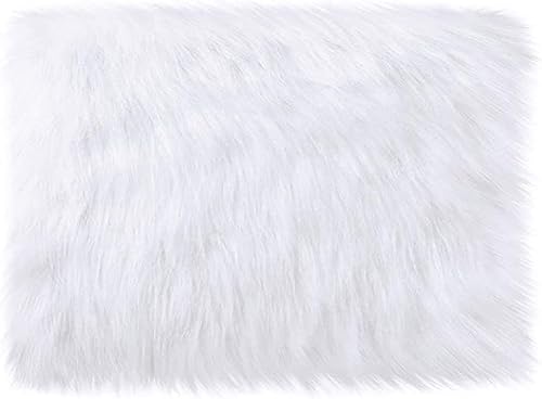 Alfombra de felpa de piel sintética blanca y esponjosa fondo de lujo para artículos pequeños joyas fotos de escritorio exhibición de productos y