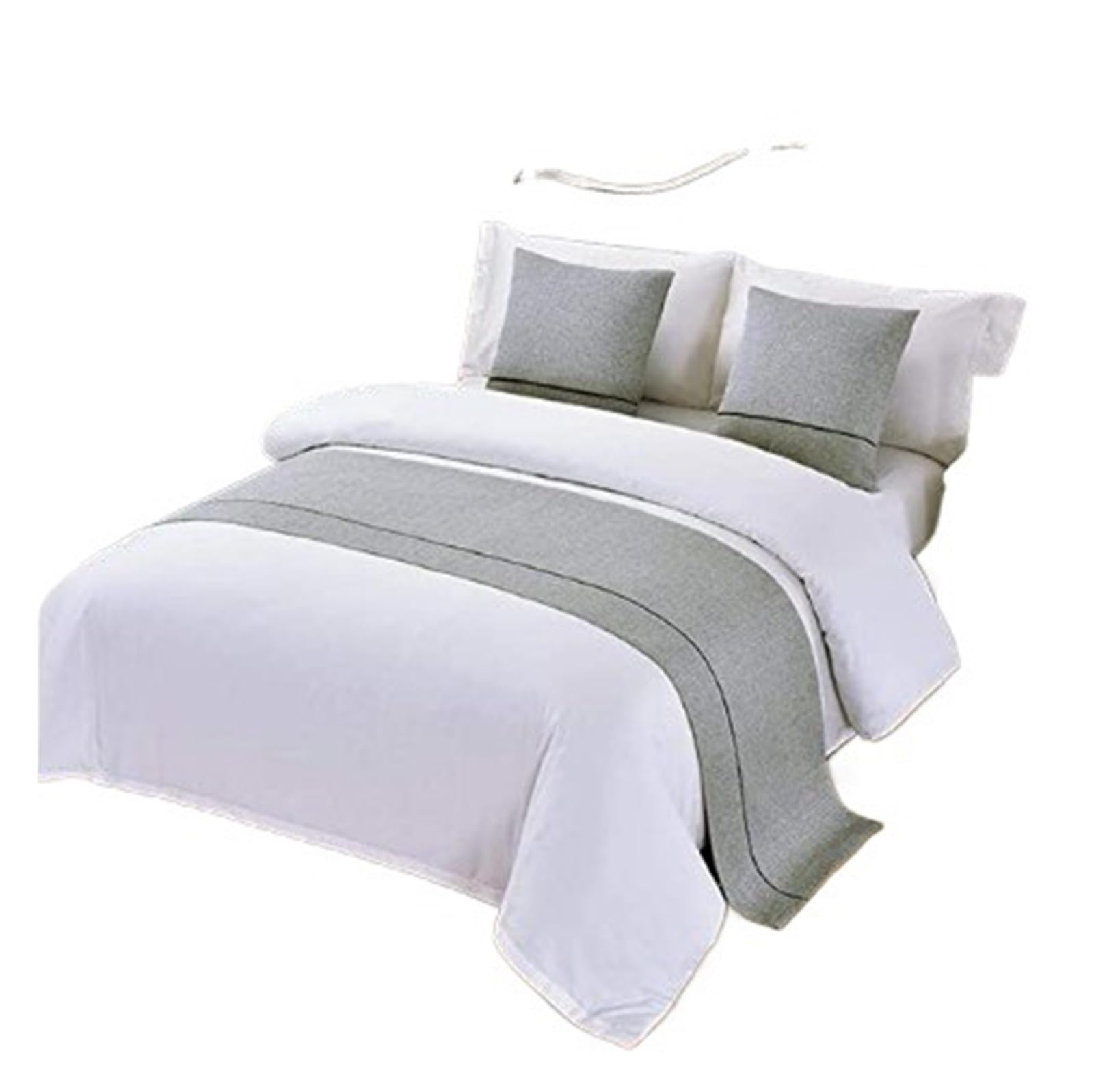 SHENJMAI Bed Runner Bed Flag Solid Color Runners Throw Bedding Modern Spread Patchwork Home Hotel Decoration Bedspreads(B,50x180cm 1pcs)
