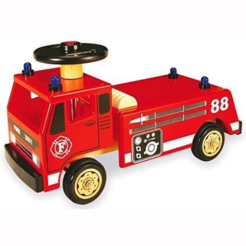 wooden fire engine ride on