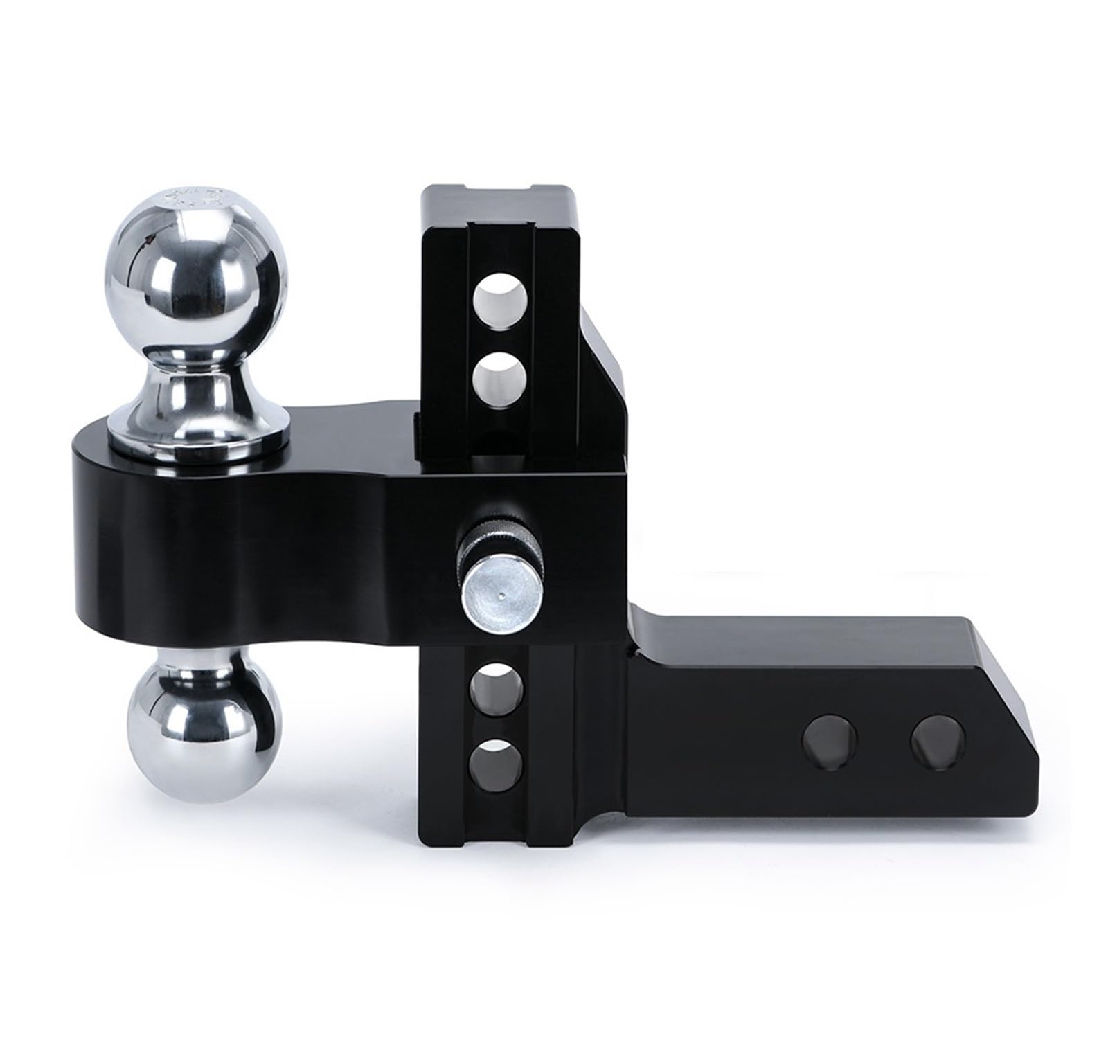 Enganche de Remolque Receptor Ajustable De 2" Enganche De Caída/elevación De 6" Montaje De Bola De 12500 LBS Cerraduras Dobles De Bola De Remolque Doble De 2" 2-5/16" Alta Capacidad de Carga