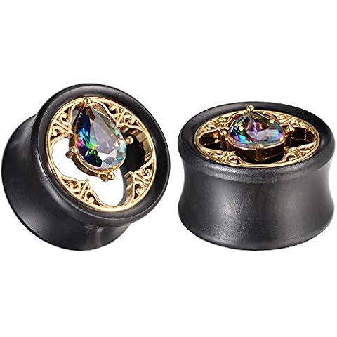 COOEAR Wood Double Flared Ear Gauges Cover