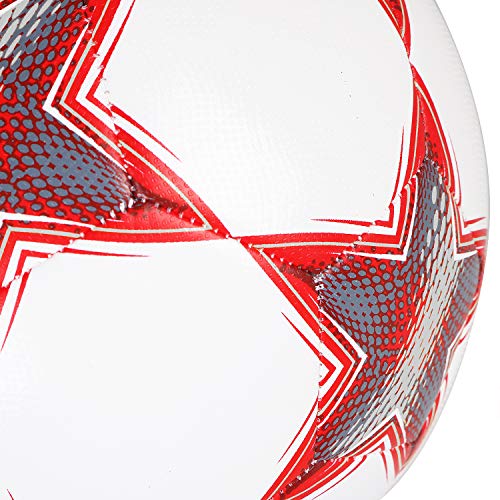 Yanyodo Soccer Training Ball, Pentagram Practice Soccer Balls Classic Sizes 3,4,5 For Youth, Kids, Perfect For Outdoor & Indoor Match Or Game, Red White (Size 3) #TOP2